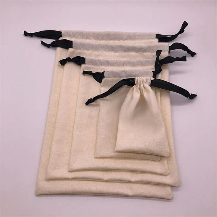Kapas Kanvas Drawstring Beg Ekonomi